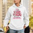 Retro Groovy Valentine Men Women Kid Tees By Emily All Booked For Valentines Book Reading Bookworm Nerdy Unisex Hoodie