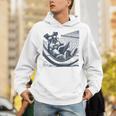 Schnauzer Hammock Reading Book Schnauzer Glasses Unisex Hoodie