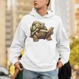 Sulcata Tortoise Reading A Book Unisex Hoodie Sulcata Tortoise Reading A Book Unisex Hoodie