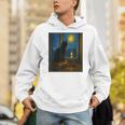 Van Gogh Starry Night Art Cat And Book Lovers Unisex Hoodie Van Gogh Starry Night Art Cat And Book Lovers Unisex Hoodie