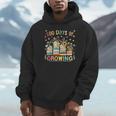 100th Day Of School Teacher Floral Books 100 Days Of Growing Unisex Hoodie