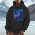 Book Library Bookshelf Armchair Window Pattern Print Unisex Hoodie