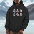 Book Lover Teacher Snowman Reading Books Christmas Winter Unisex Hoodie