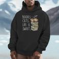 Book Lovers Books Cats Life Is Sweet Cat Lovers Unisex Hoodie Book Lovers Books Cats Life Is Sweet Cat Lovers Unisex Hoodie