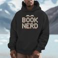 Book Nerd Retro Pixel Reading Librarian Aesthetic Unisex Hoodie