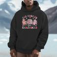 All Booked For Christmas Book Coffee Latte Gingerbread Unisex Hoodie
