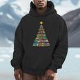 Bookmas Christmas Book Tree Book Lover English Teacher Unisex Hoodie