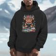 Bookworm Cute Baby Highland Cow Reading Book Unisex Hoodie Bookworm Cute Baby Highland Cow Reading Book Unisex Hoodie