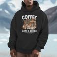 Coffee Cats And Books Cats And Reading Lovers Unisex Hoodie