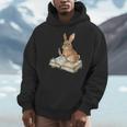 Cute Bunny Reading Book Glasses Bookworm Unisex Hoodie