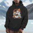 Cute Cozy Ghost Reading With Cat Book Lover Autumn Fall Unisex Hoodie Cute Cozy Ghost Reading With Cat Book Lover Autumn Fall Unisex Hoodie