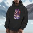 Cute Dragon Read Books Be Kind Stay Weird Book Lover Unisex Hoodie
