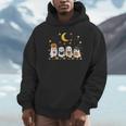 Cute Ghost Drinking Coffee Halloween Fall Ghost Book Reading Unisex Hoodie