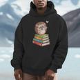Cute Hedgehog Reading Books Animal Lover Reader Bookworm Unisex Hoodie