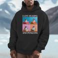 Cute Penguin Reading Book School Librarian Teacher Student Unisex Hoodie