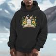 Cute Rabbit And Book Women Girls Reading Book Rabbit Lover Unisex Hoodie