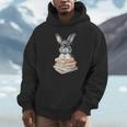 Cute Reading Bunny With Glasses Books Reader Book Bookworm Unisex Hoodie