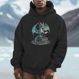 Fantasy Dragon Reading Magical Book Lover Halloween Vibes Unisex Hoodie