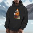 Fox Books Read Reading Librarian America Men Women Kids Unisex Hoodie