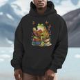 Frog & Toad Fishing Vintage Classic Book Frog Reading Book Unisex Hoodie