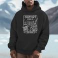 Groovy Support Your Local Library Book Reader Lover Bookworm Unisex Hoodie