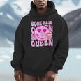 Library Book Fair Queen Vibe Groovy Tie Dye School Reading Unisex Hoodie