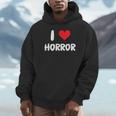 I Love Horror Heart Movies TV Show Books Writing Read Unisex Hoodie