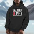 Patience 1 Battery Low Mood Tired Introvert Humor Unisex Hoodie Patience 1 Battery Low Mood Tired Introvert Humor Unisex Hoodie