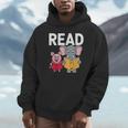 Pig Elephant Reading Cute Book Lover Bookworm Boys Girls Kid Unisex Hoodie Pig Elephant Reading Cute Book Lover Bookworm Boys Girls Kid Unisex Hoodie