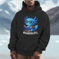 Readsolotl Blue Kawaii Axolotl Book Lover Reading Unisex Hoodie