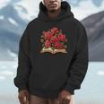 Red Roses Flowers Book Floral Unisex Hoodie
