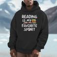 Retro Reading Is My Favorite Sport Baseball World Book Day Unisex Hoodie