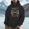 Skeleton Heart Read Reading Book Librarian Halloween Women Unisex Hoodie