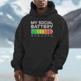 Social Battery Low Energy Antisocial Introvert Unisex Hoodie Social Battery Low Energy Antisocial Introvert Unisex Hoodie
