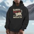 Sorry I Can't Go I'm An Indoor Cat Introvert Cat Owner Unisex Hoodie