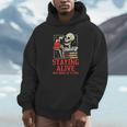 Staying Alive One Book At A Time Skeleton Reading Librarian Unisex Hoodie Staying Alive One Book At A Time Skeleton Reading Librarian Unisex Hoodie