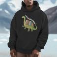 Teachersaurus Dinosaur Teachers Dino Reading Book Librarian Unisex Hoodie