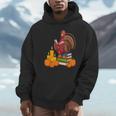Turkey Reading Books Fall Thanksgiving Teacher Book Unisex Hoodie