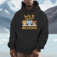 Wild About Reading Cute Animal Book Lover Kids Unisex Hoodie