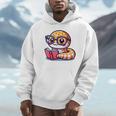 Adorable Book Lover Rattlesnake With Reading Glasses Cute Unisex Hoodie