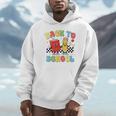 Back To School Checkered Book Pencil Groovy Teacher Student Unisex Hoodie