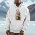 Book Stack With Flowers Reading Lover Bookish Unisex Hoodie