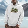 Botanical Garden Plants With Books Unisex Hoodie Botanical Garden Plants With Books Unisex Hoodie