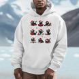 Cat Reading Books Lover Christmas Cat Lover Xmas Unisex Hoodie