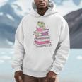 Cute Book Lover Frog Pretty Girls Read Books Kawaii Reading Unisex Hoodie Cute Book Lover Frog Pretty Girls Read Books Kawaii Reading Unisex Hoodie