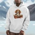 Cute Dog Beagle Reading Book Unisex Hoodie