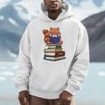 Cute Kawaii Kids Reading Books Glasses Red Panda Lover Unisex Hoodie Cute Kawaii Kids Reading Books Glasses Red Panda Lover Unisex Hoodie