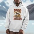 Dogs Coffee Reading Book Lover Unisex Hoodie