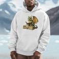 Dragon Bookworm Reading Book Graphic Unisex Hoodie Dragon Bookworm Reading Book Graphic Unisex Hoodie