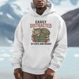 Easily Distracted By Cats And Books Vintage Unisex Hoodie